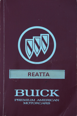 Buick Reatta Convertible (1991) - Anleitung in Englisch
