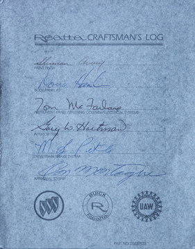 Buick Reatta Convertible (1991) - Handwerkertum - die Macher haben sich verewigt