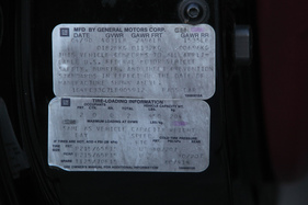 Buick Reatta Convertible (1991) - Typenschild