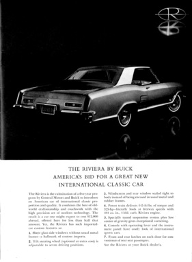 Buick Riviera (1963) - Werbung in den USA im Jahr 1962 (engl.)
