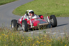 Burkhart Formula V (1968) with starting number 245 - Formula racing car at the 5th Altbüron hill climb in 2011