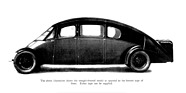 Burney Streamline 22/80 hp (1931) – Illustration aus dem Prospekt für die schräge Front mit gepfeilter Scheibe