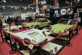 CG Proto 548 Spider (1969) - nur 17 Mal gebaut, zusammen mit dem CG B 1200 Cabriolet von 1971 und dem CG C1300 Coupé von 1973 auf dem Clubstand - Rétromobile Paris 2016