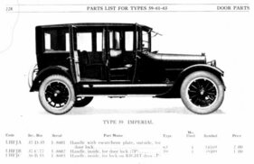 Cadillac Type 59 Imperial (1920) – mit Trennscheibe, durch die geöffneten Türen gut zu erkennen