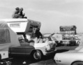 Camper und Zuschauer am 24 Stunden Rennen von Daytona 1970