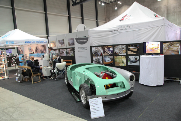 Carrosserie Charles Menetrey zeigt einen in Restaurierung befindlichen MG A Twincam - Swiss Classic World Luzern 2016