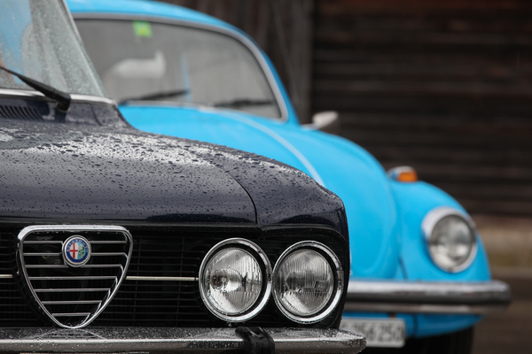 Charaktergesichter - Alfa Romeo Giulia und VW Käfer - OSMT Zug im September 2017