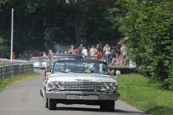Image: Chervolet Impala (1962) - starting field "FaBaM - Friends of old sheet metal and all makes" - Oldtimer GP Brugger Schachen 2024