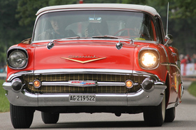 Chevrolet Bel-Air Convertbile (1957) - der Corso der Freunde alten Blechs aller Marken Brugg (FABAM) am GP Brugger Schachen 2015