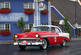 Chevrolet Bel Air Sport Sedan (1956) an der RAID Suisse-Paris 2016
