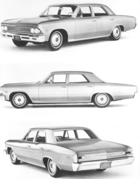Chevrolet Chevelle Malibu 4 Door Sedan (1966) – viertürige Limousine mit B-Säule