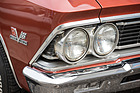 Chevrolet Chevelle Super Sport 396 Coupe (1966) – Indiz: bei echten SS ist (wie hier) auch die Kühlergrill-Ecke neben den Doppelscheinwerfern geschwärzt