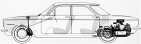 Chevrolet Corvair (1959) - Durchsichtszeichnung - Silhouette