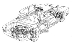 Chevrolet Corvair (1960) - Duchsichtszeichnung