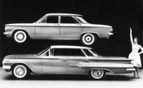 Chevrolet Corvair (1960) - Längenvergleich zwischen Corvair und Impala Sport Sedan