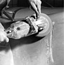 Chevrolet Corvette (1962) - der erste Schritt bei einer Reparatur - Schnitt in die Kunststoffschicht