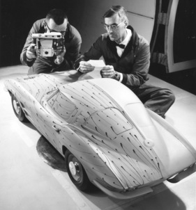 Chevrolet Corvette (1963) - Windkanal-Tests am Modell