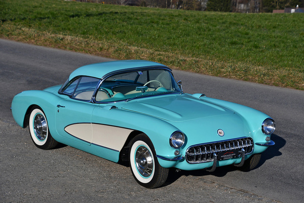 Bild: Chevrolet Corvette C1 (1956) - gemeldet als Lot 200 für Versteigerung der Oldtimer Galerie Toffen vom 27. März 2021