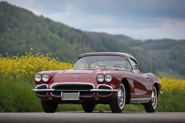 Bild: Chevrolet Corvette C1 (1962) - gemeldet für die Versteigerung der Oldtimer Galerie in Gstaad am 29. Dezember 2022