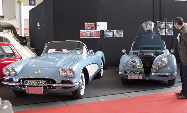 Chevrolet Corvette C1 und Jaguar XK - Motorworld Classics Berlin 2015
