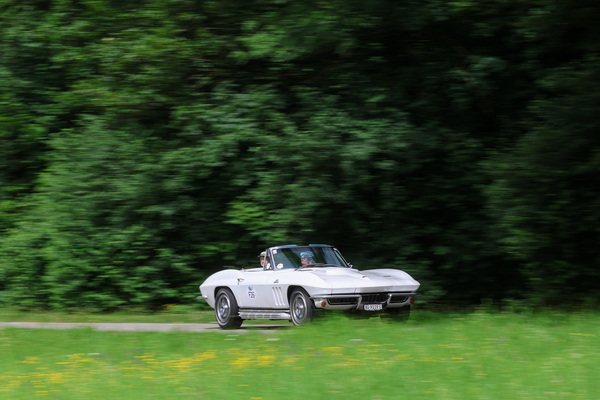 Chevrolet Corvette C2 (1966) - Startfeld "FaBaM - Freunde alten Blechs und aller Marken" - Oldtimer GP Brugger Schachen 2024