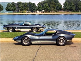 Chevrolet Corvette Mako Shark II (1965) - Mako Shark II vor der ersten Corvette Mako