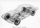 Chevrolet Corvette Sting Ray (1965) - Schnittzeichnung des 65-Modelles - gut erkennbar die Scheibenbremsen