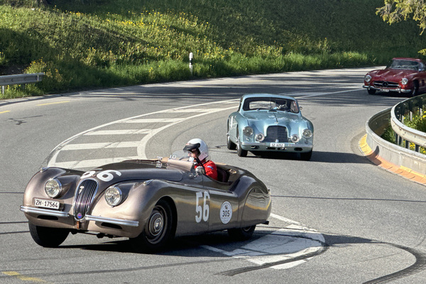 Image: Christian Jenny in the 1951 Jaguar XK 120 winning car - 11th Lenzerheide Motor Classics 2024