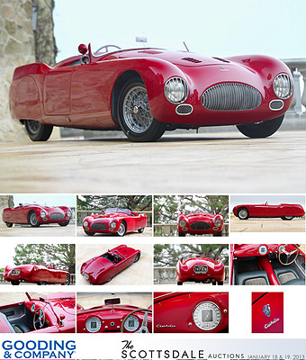 Cisitalia 202 SMM Spider Nuvolari (1947) - der wunderschöne Spider erreichten den Schätzpreis nicht, wurde aber von Gooding in Scottsdale 2013 trotzdem für USD 591'000 zugeschlagen