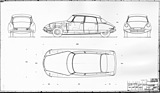 Citroën DS 19 (1960) - Planzeichnung