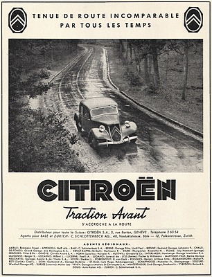Citroën Traction Avant (1947) - Werbedarstellung aus dem Jahre 1947