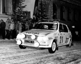 Citroën Visa - Chomat:Breton mit dem Citroën Visa an der Rallye Monte Carlo 1985