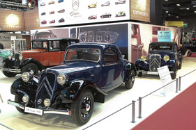 Citroën 11BL Coupé (1938) - und 11AL Cabriolet auf dem Citroën-Stand - Rétromobile Paris 2018