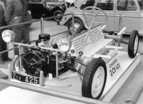Citroen 2 CV (1954) - Chassis des AZ 425 Version am Pariser Automobilsalon von 1954