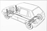 Citroën AX (1992) - 4x4 Schema des Antriebs (© Archiv Automobil Revue) Citroën AX (1992) - 4x4 Schema des Antriebs (© Archiv Automobil Revue)