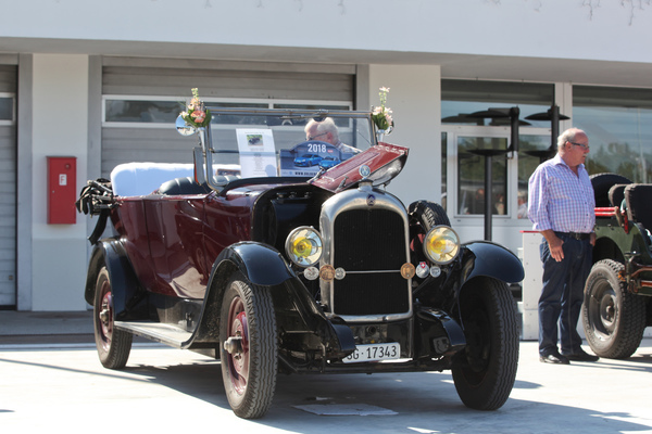Bild: Citroën B14F Torpedo (1927) - gebaut von 1926 bis 1928 - 1539 ccm, 710 kg (Chassis), 22 PS bei 2300 Umdrehungen - Dolder Classics September 2018