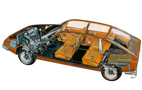 Citroën CX (1974) - Durchsichtszeichnung