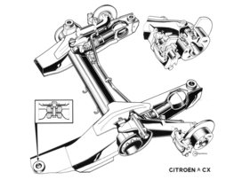 Citroën CX (1975) - Aufhängungskonstruktion