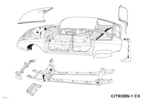 Citroën CX (1975) - Karosseriestruktur und Hilfsrahmen