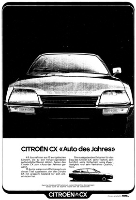 Citroën CX (1975) - in der Werbung für die Schweiz