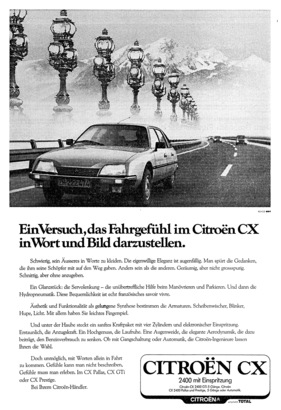 Citroën CX (1981) - in der Werbung im Jahr 1981