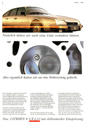 Citroën CX 25 GTi (1984) - "natürlich hätten wir auch seine Linie verändern können" - neuer Motor, alte Optik