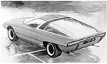 Citroën Camargue (1972) - Skizze des Prototyps auf GS-Basis von Bertone