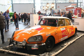 Citroën DS 21 (1975) - im Rallye-Sport in den Sechzigerjahren der Gegner des Mini Cooper S, auf dem ADAC-Stand - Bremen Classic Motorshow 2020