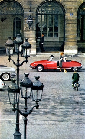 Citroën DS 21 Décapotable (1960) - nobel parkieren - aus einem seltenen Verkaufsprospekt
