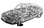 Citroën GS (1971) – Durchsichtszeichnung