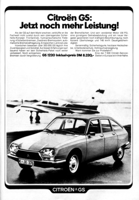Citroën GS (1973) - Werbung - Jetzt noch mehr Leistung