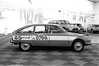 Citroën GS Spécial - sehr preiswert mit 1015-cm3-Motor, dahinter ist der GS Birotor zu sehen - am Genfer Automobilsalon 1974