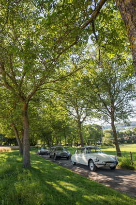 Citroën ID 19 (1967) - der günstigste voraus, dahinter der DS 21 als Kombi und der SM mit dem Maserati-Motor