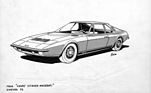 Citroën SM (1972) - Skizze des Einzelstücks von Piero Frua